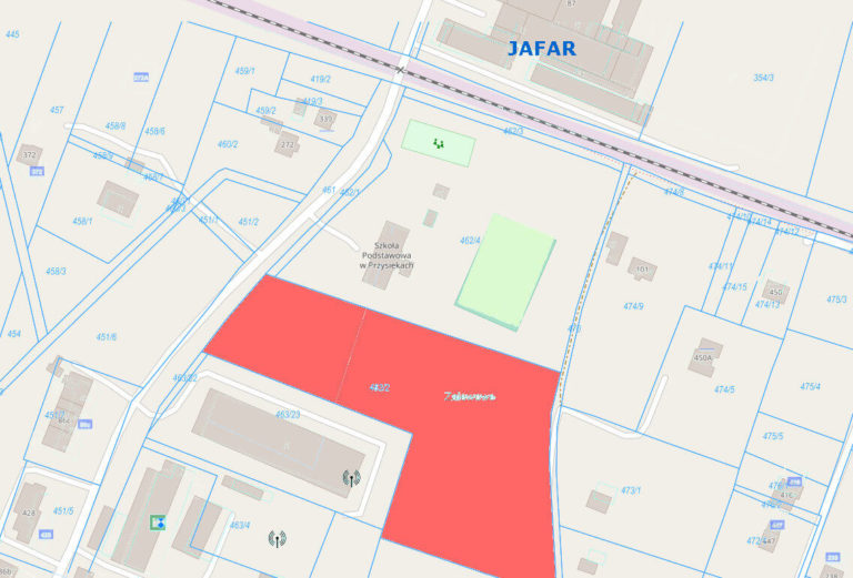 Karta na nowe miejsce parkingowe TIR w Przysiekach przy szkole